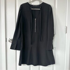 Proenza Schouler Black Bell Sleeve Dress